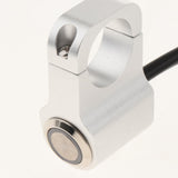 Maxbell 25mm Motorcycle Handlebar Headlight Fog Light Switch Stainless Steel White - Aladdin Shoppers