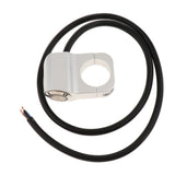 Maxbell 25mm Motorcycle Handlebar Headlight Fog Light Switch Stainless Steel White - Aladdin Shoppers