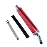 Maxbell 28mm Universal Anodized Aluminum Motorcycle Exhaust Muffler Right Side red - Aladdin Shoppers