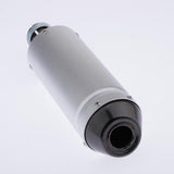 Maxbell 28mm Universal Anodized Aluminum Motorcycle Exhaust Muffler Side Silver - Aladdin Shoppers