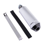 Maxbell 28mm Universal Anodized Aluminum Motorcycle Exhaust Muffler Side Silver - Aladdin Shoppers