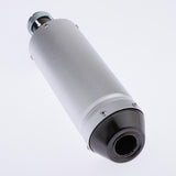 Maxbell 28mm Universal Anodized Aluminum Motorcycle Exhaust Muffler Side Silver - Aladdin Shoppers