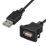 Maxbell 2m/6.7ft USB Panel Flush Mount Car Mount Extension Cable USB 2.0 Single Port - Aladdin Shoppers