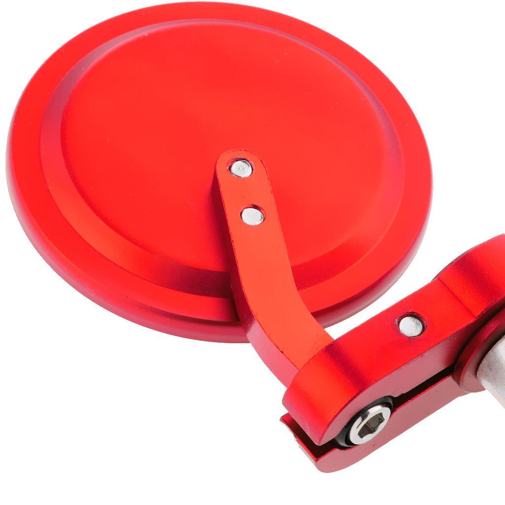 Maxbell 2Pcs 3inch Motorcycle Round Rearview Mirrors for Motorbike Scooter Red - Aladdin Shoppers
