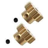 Maxbell 2pcs Brass Motor Gears 17T Golden Pinion Cogs for WLtoys 12428 12423 12628 - Aladdin Shoppers