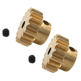 Maxbell 2pcs Brass Motor Gears 17T Golden Pinion Cogs for WLtoys 12428 12423 12628 - Aladdin Shoppers