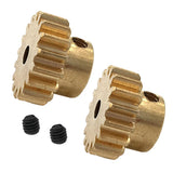 Maxbell 2pcs Brass Motor Gears 17T Golden Pinion Cogs for WLtoys 12428 12423 12628 - Aladdin Shoppers