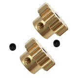 Maxbell 2pcs Brass Motor Gears 17T Golden Pinion Cogs for WLtoys 12428 12423 12628 - Aladdin Shoppers