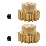 Maxbell 2pcs Brass Motor Gears 17T Golden Pinion Cogs for WLtoys 12428 12423 12628 - Aladdin Shoppers