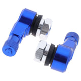 Maxbell 2pcs Pack CNC Aluminum Motorcycle Rim Wheel Air Tyre Tire Valve Stem Blue - Aladdin Shoppers