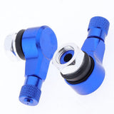 Maxbell 2pcs Pack CNC Aluminum Motorcycle Rim Wheel Air Tyre Tire Valve Stem Blue - Aladdin Shoppers