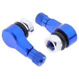 Maxbell 2pcs Pack CNC Aluminum Motorcycle Rim Wheel Air Tyre Tire Valve Stem Blue - Aladdin Shoppers
