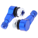 Maxbell 2pcs Pack CNC Aluminum Motorcycle Rim Wheel Air Tyre Tire Valve Stem Blue - Aladdin Shoppers