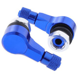 Maxbell 2pcs Pack CNC Aluminum Motorcycle Rim Wheel Air Tyre Tire Valve Stem Blue - Aladdin Shoppers