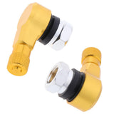 Maxbell 2pcs Pack CNC Aluminum Motorcycle Rim Wheel Air Tyre Tire Valve Stem Golden - Aladdin Shoppers