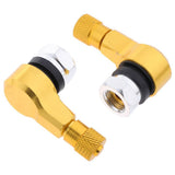 Maxbell 2pcs Pack CNC Aluminum Motorcycle Rim Wheel Air Tyre Tire Valve Stem Golden - Aladdin Shoppers