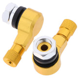 Maxbell 2pcs Pack CNC Aluminum Motorcycle Rim Wheel Air Tyre Tire Valve Stem Golden - Aladdin Shoppers