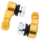 Maxbell 2pcs Pack CNC Aluminum Motorcycle Rim Wheel Air Tyre Tire Valve Stem Golden - Aladdin Shoppers