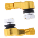 Maxbell 2pcs Pack CNC Aluminum Motorcycle Rim Wheel Air Tyre Tire Valve Stem Golden - Aladdin Shoppers