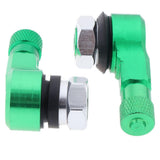 Maxbell 2pcs Pack CNC Aluminum Motorcycle Rim Wheel Air Tyre Tire Valve Stem Green - Aladdin Shoppers