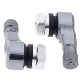 Maxbell 2pcs Pack CNC Aluminum Motorcycle Rim Wheel Air Tyre Tire Valve Stem Grey - Aladdin Shoppers
