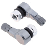 Maxbell 2pcs Pack CNC Aluminum Motorcycle Rim Wheel Air Tyre Tire Valve Stem Grey - Aladdin Shoppers