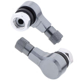 Maxbell 2pcs Pack CNC Aluminum Motorcycle Rim Wheel Air Tyre Tire Valve Stem Grey - Aladdin Shoppers