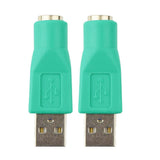 Maxbell 2Pcs PS/2 Female to USB Male Converter Adapter Adaptor For Mouse & Keyboard - Aladdin Shoppers
