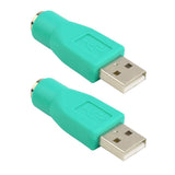Maxbell 2Pcs PS/2 Female to USB Male Converter Adapter Adaptor For Mouse & Keyboard - Aladdin Shoppers