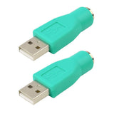 Maxbell 2Pcs PS/2 Female to USB Male Converter Adapter Adaptor For Mouse & Keyboard - Aladdin Shoppers