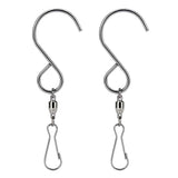 Maxbell 2Pcs Spinning Swivel Clips Hanging S Hooks Wind Spinner Rotate Spiral Hangers - Aladdin Shoppers