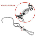 Maxbell 2Pcs Spinning Swivel Clips Hanging S Hooks Wind Spinner Rotate Spiral Hangers - Aladdin Shoppers