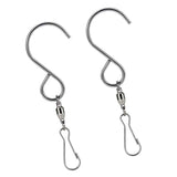 Maxbell 2Pcs Spinning Swivel Clips Hanging S Hooks Wind Spinner Rotate Spiral Hangers - Aladdin Shoppers