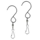 Maxbell 2Pcs Spinning Swivel Clips Hanging S Hooks Wind Spinner Rotate Spiral Hangers - Aladdin Shoppers