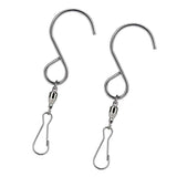 Maxbell 2Pcs Spinning Swivel Clips Hanging S Hooks Wind Spinner Rotate Spiral Hangers - Aladdin Shoppers