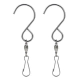Maxbell 2Pcs Spinning Swivel Clips Hanging S Hooks Wind Spinner Rotate Spiral Hangers - Aladdin Shoppers