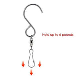 Maxbell 2Pcs Spinning Swivel Clips Hanging S Hooks Wind Spinner Rotate Spiral Hangers - Aladdin Shoppers