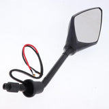 Maxbell 2pcs Universal 10mm Motorcycle Rear View Side Mirrors LED Turn Signal Black - Aladdin Shoppers