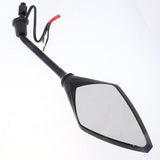 Maxbell 2pcs Universal 10mm Motorcycle Rear View Side Mirrors LED Turn Signal Black - Aladdin Shoppers