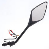 Maxbell 2pcs Universal 10mm Motorcycle Rear View Side Mirrors LED Turn Signal Black - Aladdin Shoppers