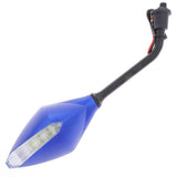 Maxbell 2pcs Universal 10mm Motorcycle Rear View Side Mirrors LED Turn Signal Blue - Aladdin Shoppers