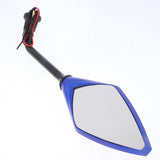 Maxbell 2pcs Universal 10mm Motorcycle Rear View Side Mirrors LED Turn Signal Blue - Aladdin Shoppers