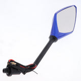 Maxbell 2pcs Universal 10mm Motorcycle Rear View Side Mirrors LED Turn Signal Blue - Aladdin Shoppers
