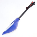 Maxbell 2pcs Universal 10mm Motorcycle Rear View Side Mirrors LED Turn Signal Blue - Aladdin Shoppers