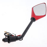 Maxbell 2pcs Universal 10mm Motorcycle Rear View Side Mirrors LED Turn Signal Red - Aladdin Shoppers