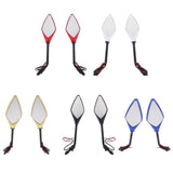 Maxbell 2pcs Universal 10mm Motorcycle Rear View Side Mirrors LED Turn Signal Red - Aladdin Shoppers
