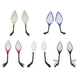 Maxbell 2pcs Universal 10mm Motorcycle Rear View Side Mirrors LED Turn Signal Red - Aladdin Shoppers