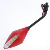 Maxbell 2pcs Universal 10mm Motorcycle Rear View Side Mirrors LED Turn Signal Red - Aladdin Shoppers