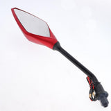 Maxbell 2pcs Universal 10mm Motorcycle Rear View Side Mirrors LED Turn Signal Red - Aladdin Shoppers