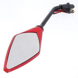 Maxbell 2pcs Universal 10mm Motorcycle Rear View Side Mirrors LED Turn Signal Red - Aladdin Shoppers